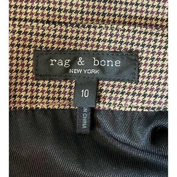 Rag & Bone Skirt Itty Bitty Plaid brown miniskirt size 10 - Picture 5 of 7
